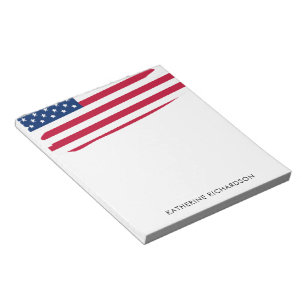Personlig American Flagga Patriotic USA Anteckningsblock