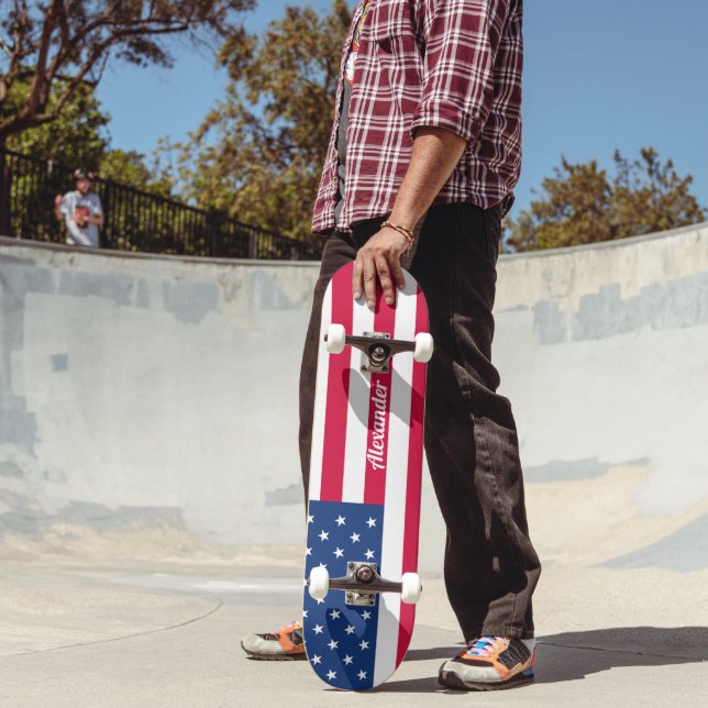 Personlig American Flagga Skateboard (Utomhus 2)