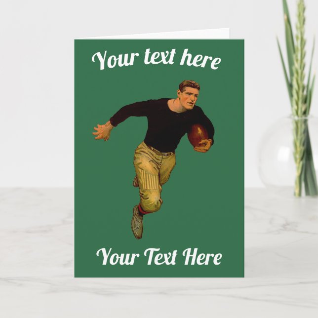 Personlig American Football Anpassade Card Helgkort (Framsida)