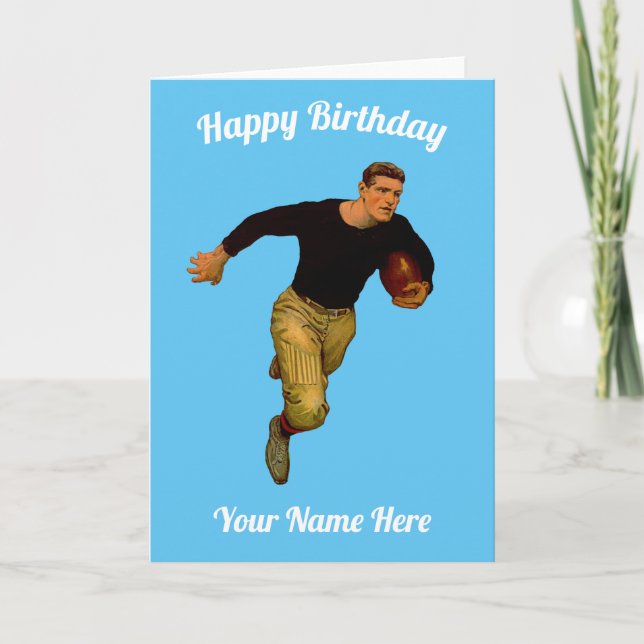 Personlig American Football Birthday Card Helgkort (Framsida)