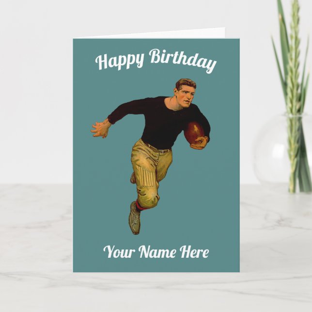 Personlig American Football Birthday Card Helgkort (Framsida)
