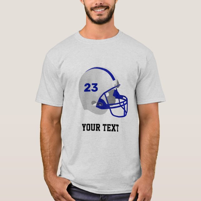 Personlig American Football Helmet T Shirt (Framsida)
