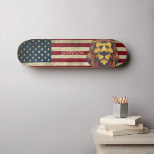 Personlig American Golden Lejon Mini Skateboard Bräda 18,5 Cm