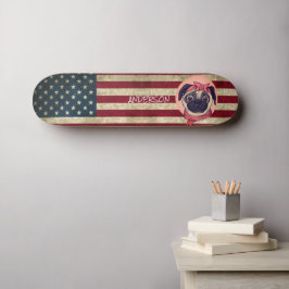 Personlig American I kärlek Pugs Skateboard