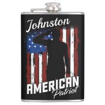 Personlig American Patriot Soldier USA flagga