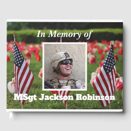 Personlig American Veteran Bild Memorial Gästböcker