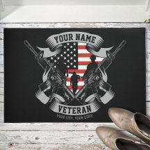 Personlig American Veteran Proud Vet USA flagga