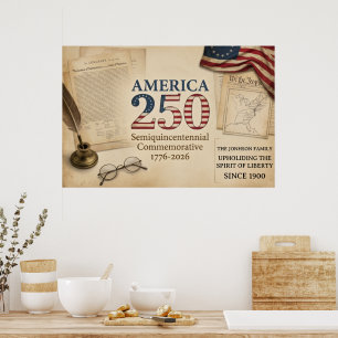 Personlig Amerika 250 År Familjearv Pos Poster