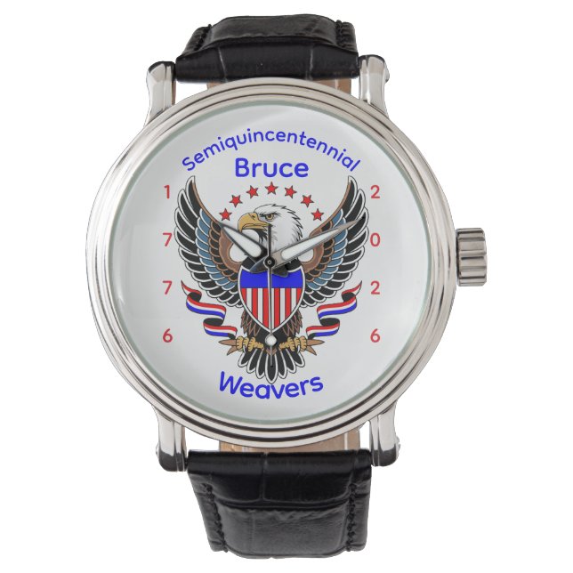 Personlig amerikansk 250-årsdag armbandsur (Framsida)
