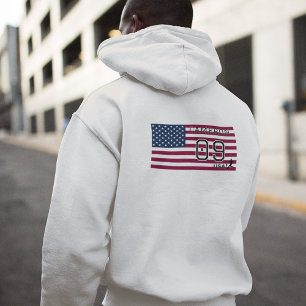 Personlig amerikansk fotbollsutövare Patriotisk Hoodie