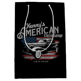 Personlig amerikansk vintage klassisk bilgarage  
