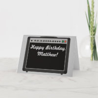 Personlig Amplifier Birthday Card för musiker