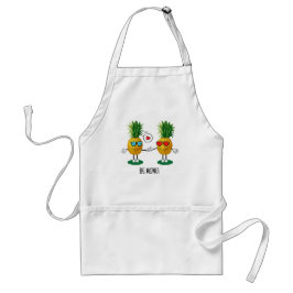 Personlig Ananas Emoji Kärlek par par Förkläde