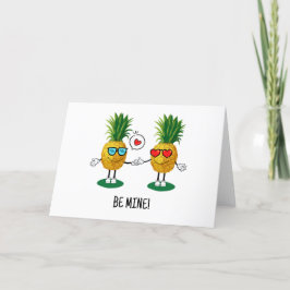 Personlig Ananas Emoji Kärlek par par Helgkort