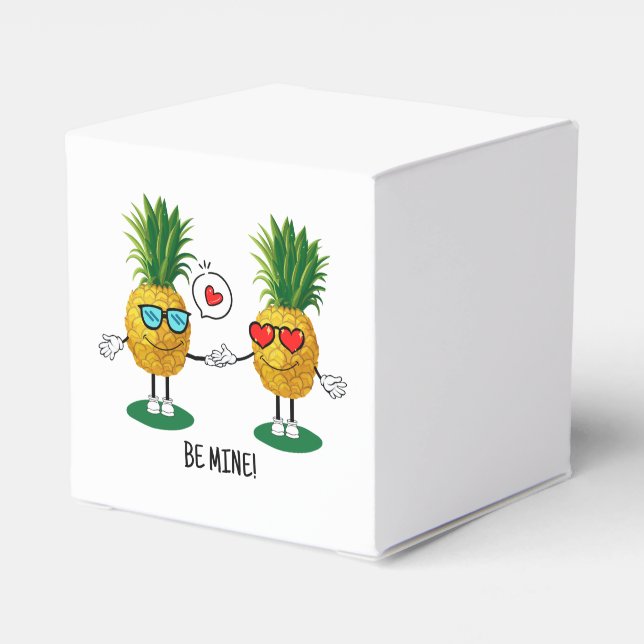 Personlig Ananas Emoji Kärlek par par Presentaskar (Baksidan Sidan)