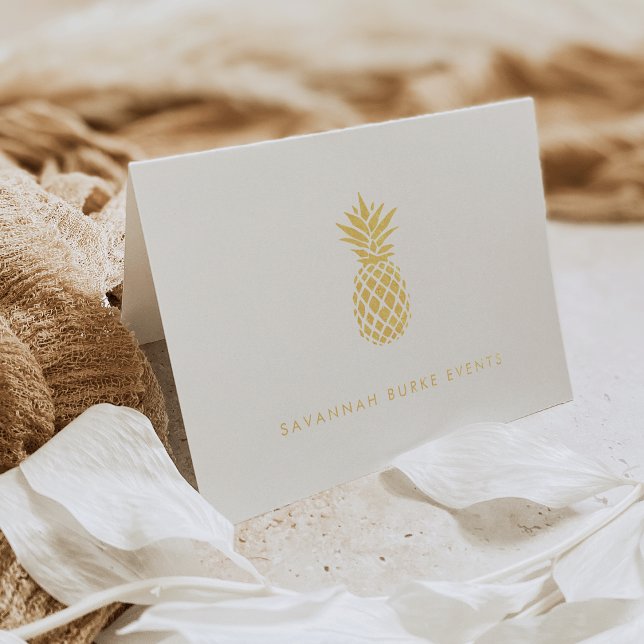 Personlig Ananas Guld Folierat Kort (Skapare uppladdad)