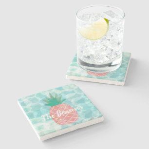 Personlig Ananassle Pub Drink Coasters Stenunderlägg