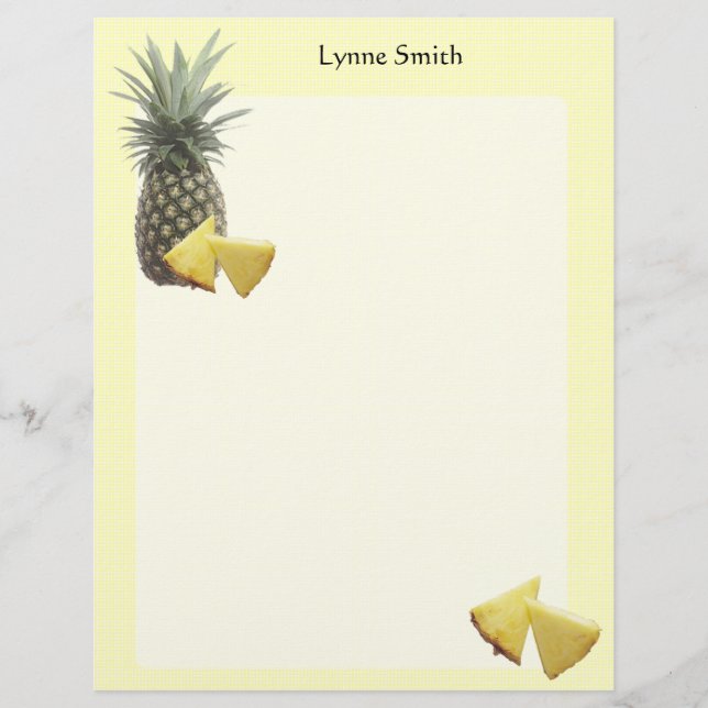 Personlig Ananasvart Letterhead (Framsida)