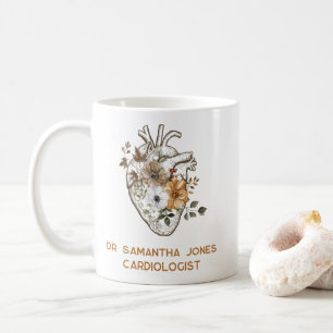 Personlig Anatomiskt Blommigt Kardiolog  Kaffemugg