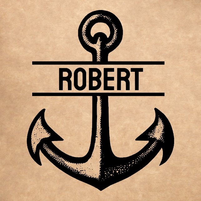 Personlig Anchor Rubber Frimärke med eget namn Stämpel (Skapare uppladdad)