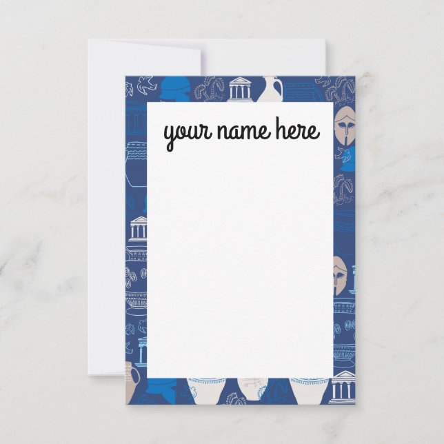 Personlig Ancient Greece Notecards Tack Kort (Framsida)