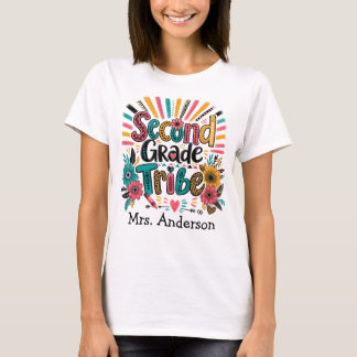 Personlig andraklasslärare färgrik skjorta t shirt