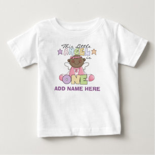 Personlig Angel Girl 1:a Birthday Tshirt T Shirt