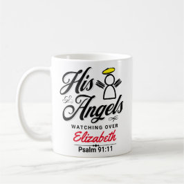 PERSONLIG ANGEL PROMISE - PSALM 91:11 KAFFEMUGG
