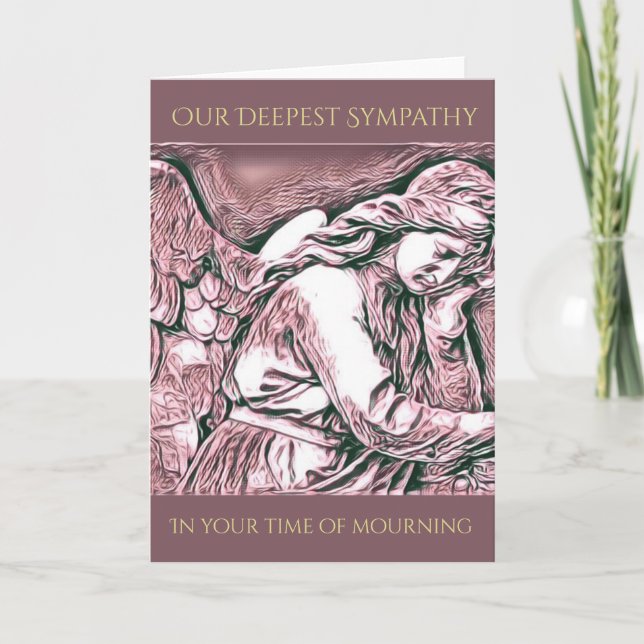 Personlig Angel Sympathy Card Kort (Framsida)