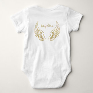 PERSONLIG ANGEL VINGAR BABY BODYSUIT T SHIRT