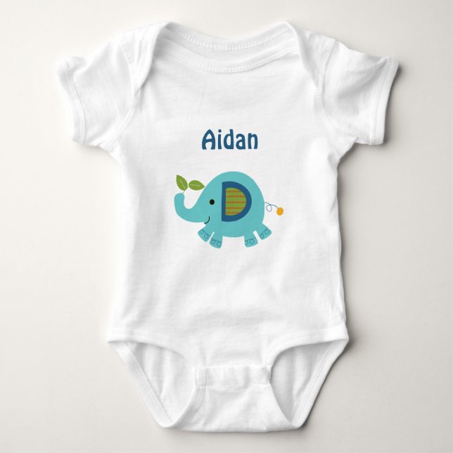 Personlig Animal Parad Elephant baby Shirt T Shirt (Framsida)