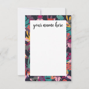 Personlig Animals Notecards Tack Kort