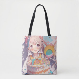 Personlig Anime Birthday Girl Pastel Färg Tygkasse