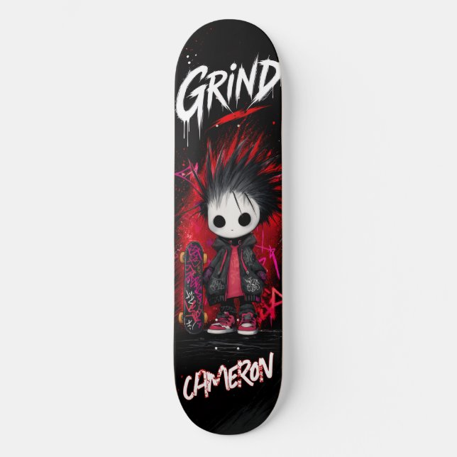 Personlig Anime Emo Graffiti Urban Skateboard (Framsida)