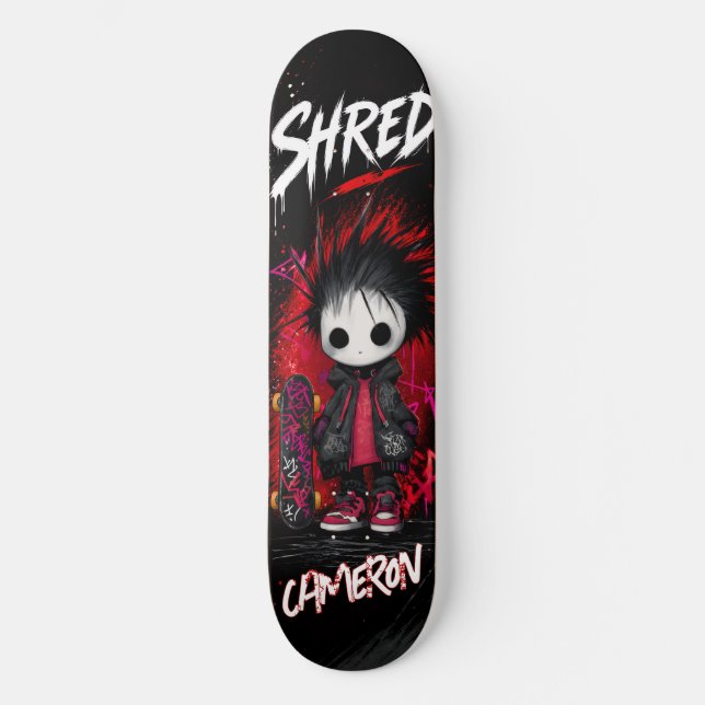 Personlig Anime Emo Graffiti Urban Skateboard (Framsida)