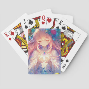 Personlig Anime Girl Sketchbook Casinokort