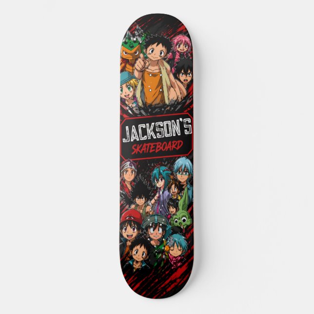 Personlig Animerad Present Skateboarddäck Mini Skateboard Bräda 18,5 Cm (Framsida)