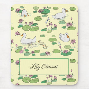 Personlig Ankor & Waterlily Gult Mousepad Musmatta