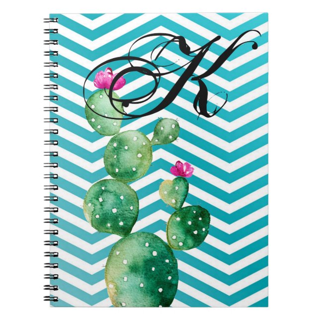Personlig Anmärkning Bok Boho Cacti Cactus Succulu Anteckningsbok (Framsidan)