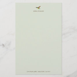 Personlig Anna's Hummingbird Stationery Brevpapper