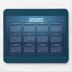Personlig anpassad 2020-kalender musmatta