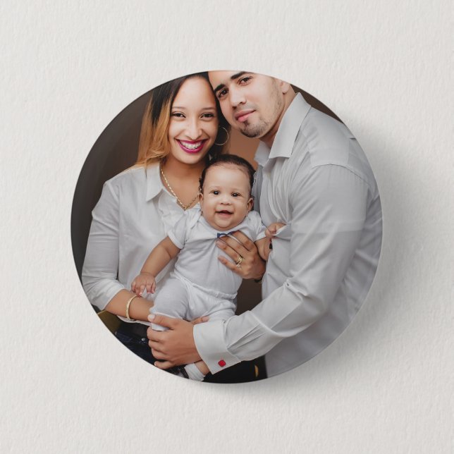 Personlig anpassad familjefoto knapp (Framsida)