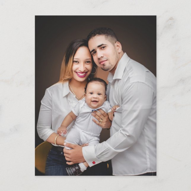 Personlig anpassad familjefoto vykort (Framsida)