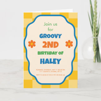 Personlig anpassad födelsedagsinbjudan för barn kort