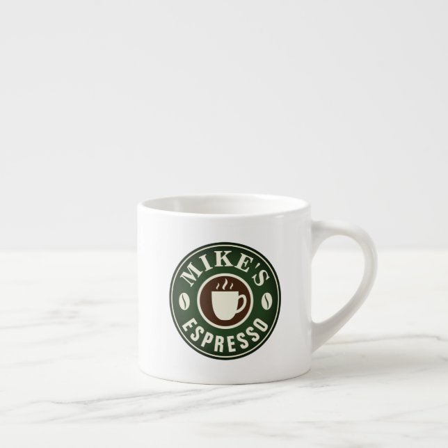 Personlig anpassad liten vintage espressokopp mugg (Höger)