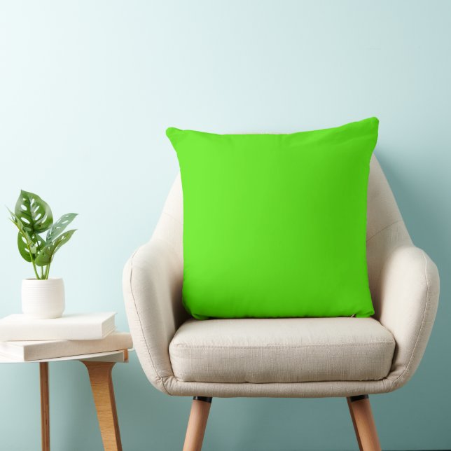 Personlig Anpassad Minimal Monogram Neon Grön Kudde (Stol)