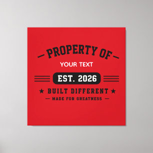 Personlig anpassad namn design – Minimal modern T Canvastryck