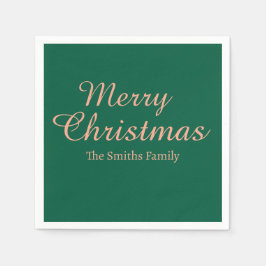 Personlig anpassad namn modern God Jul  Pappersservett
