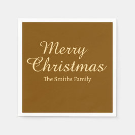 Personlig anpassad namn Modern God Jul  Pappersservett