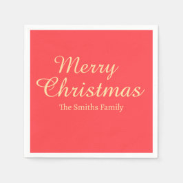 Personlig anpassad namn modern God Jul  Pappersservett